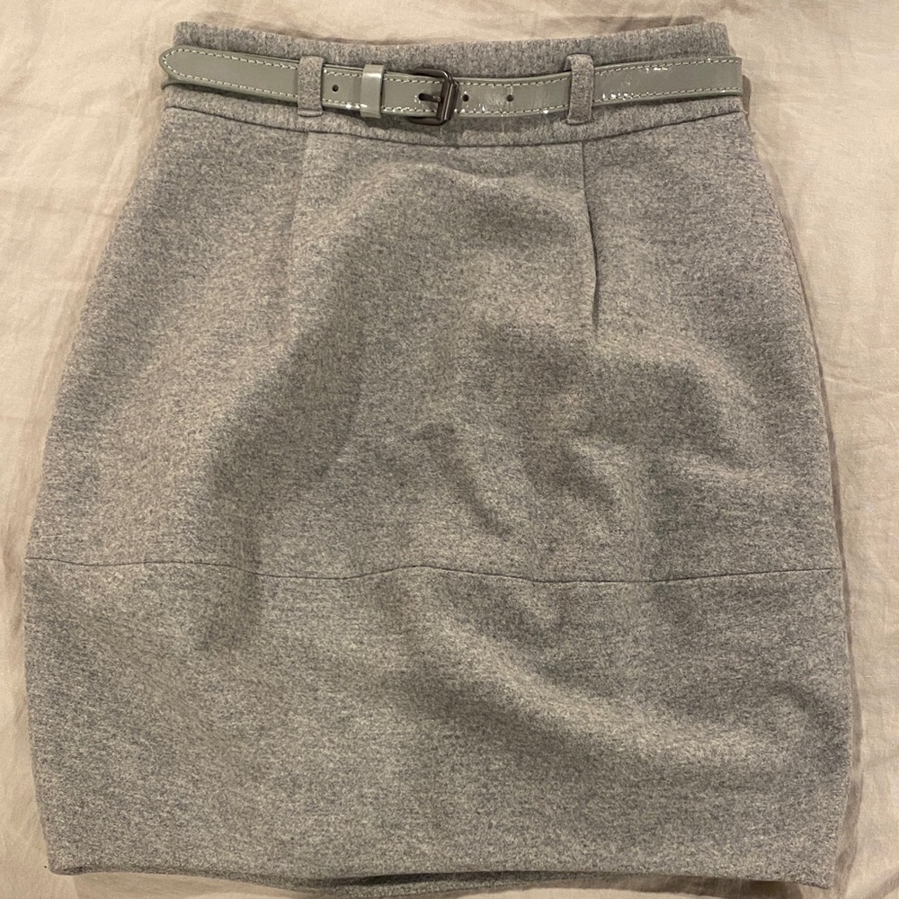 Theory Gray Bell Mini Skirt